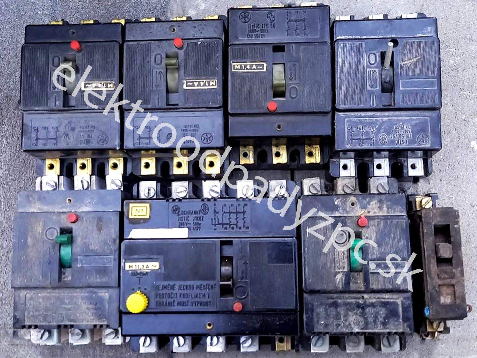 old circuit breakers and contactors