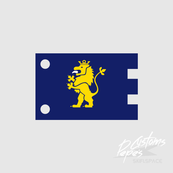 FLAG doublesided 6 (lion) BLUE