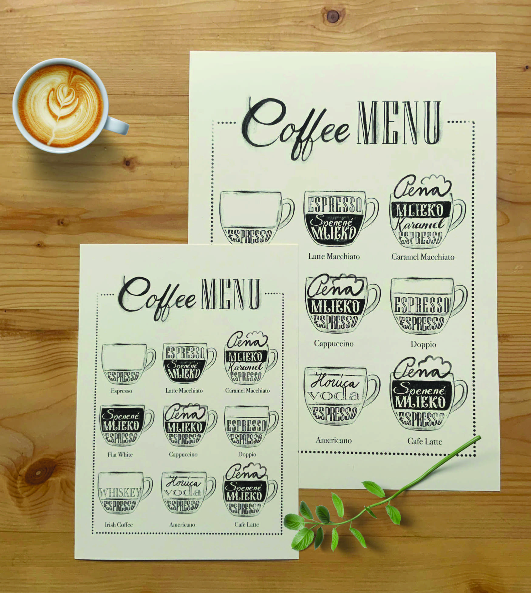 PLAGÁT - COFFEE MENU