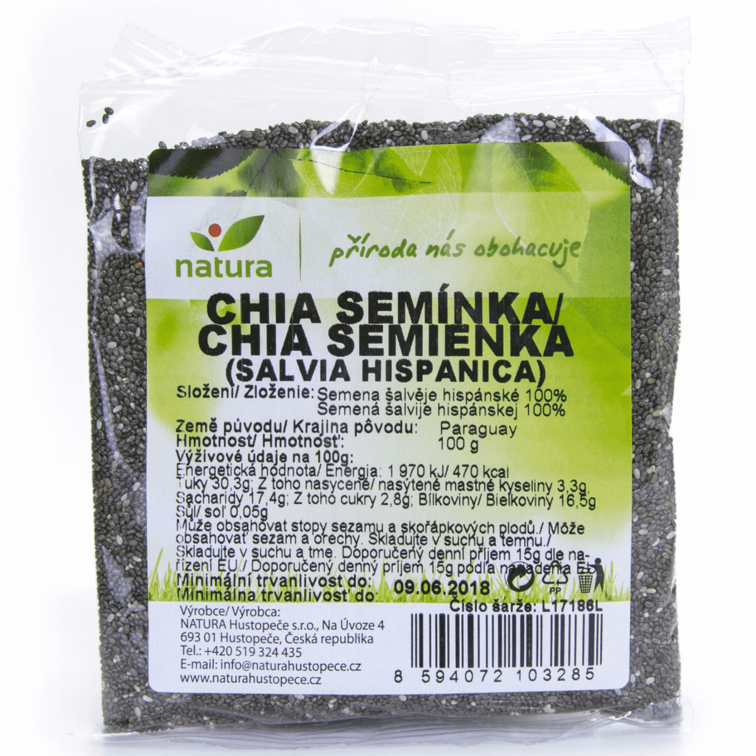 Chia semienka (100g, 500g)