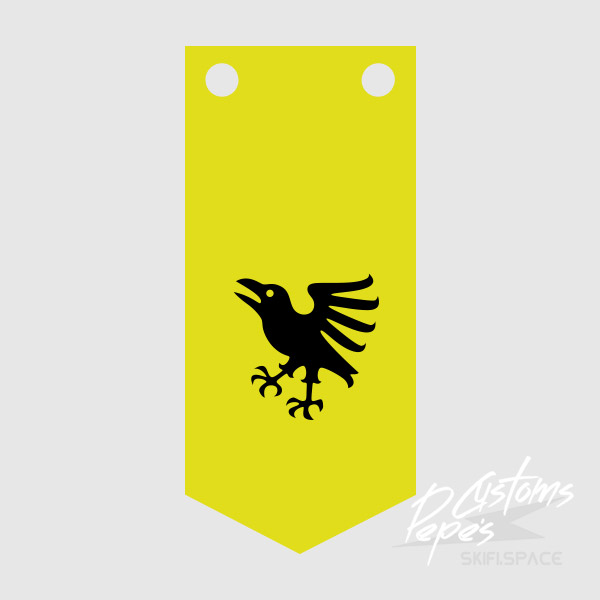 Printed Banner LONG 6 (crow) YELLOW