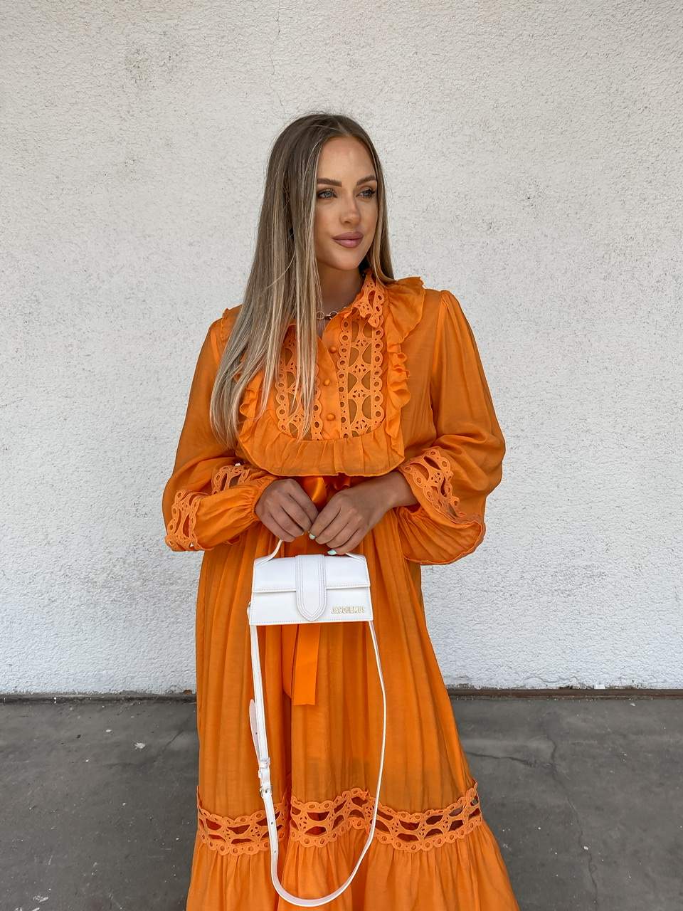 Oranžové šaty FILFYA LONG