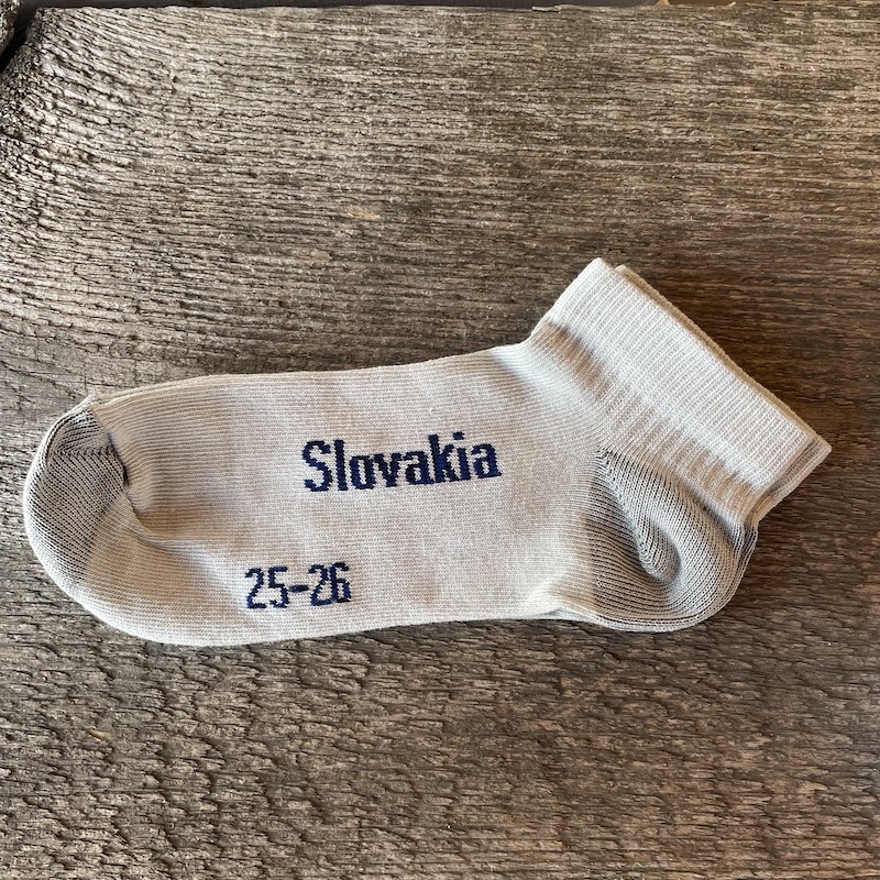 Športové elastické ponožky členkové Slovakia - bledošedé