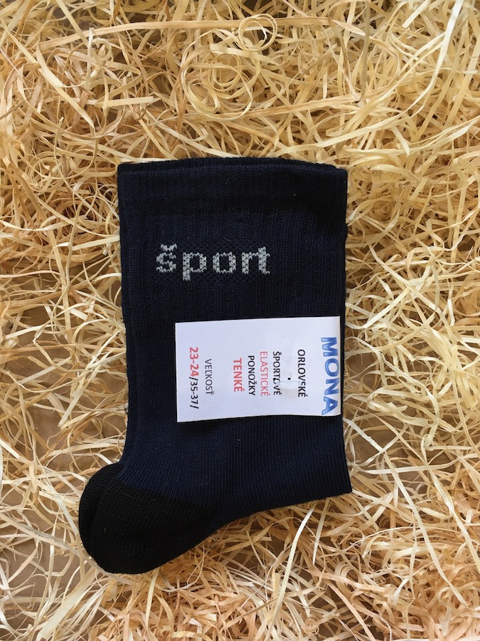 Športové ponožky elastické tenké - Šport tmavomodré