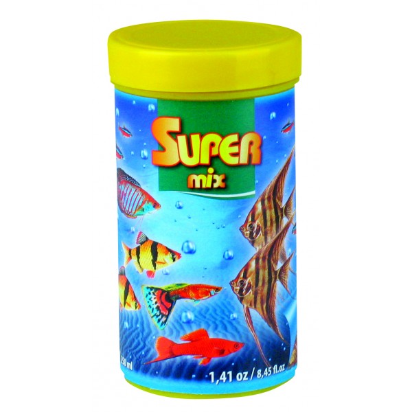Super mix obsahuje významné živiny pre život a vitamíny posilňujúce obranné mechanizmy rybičiek.