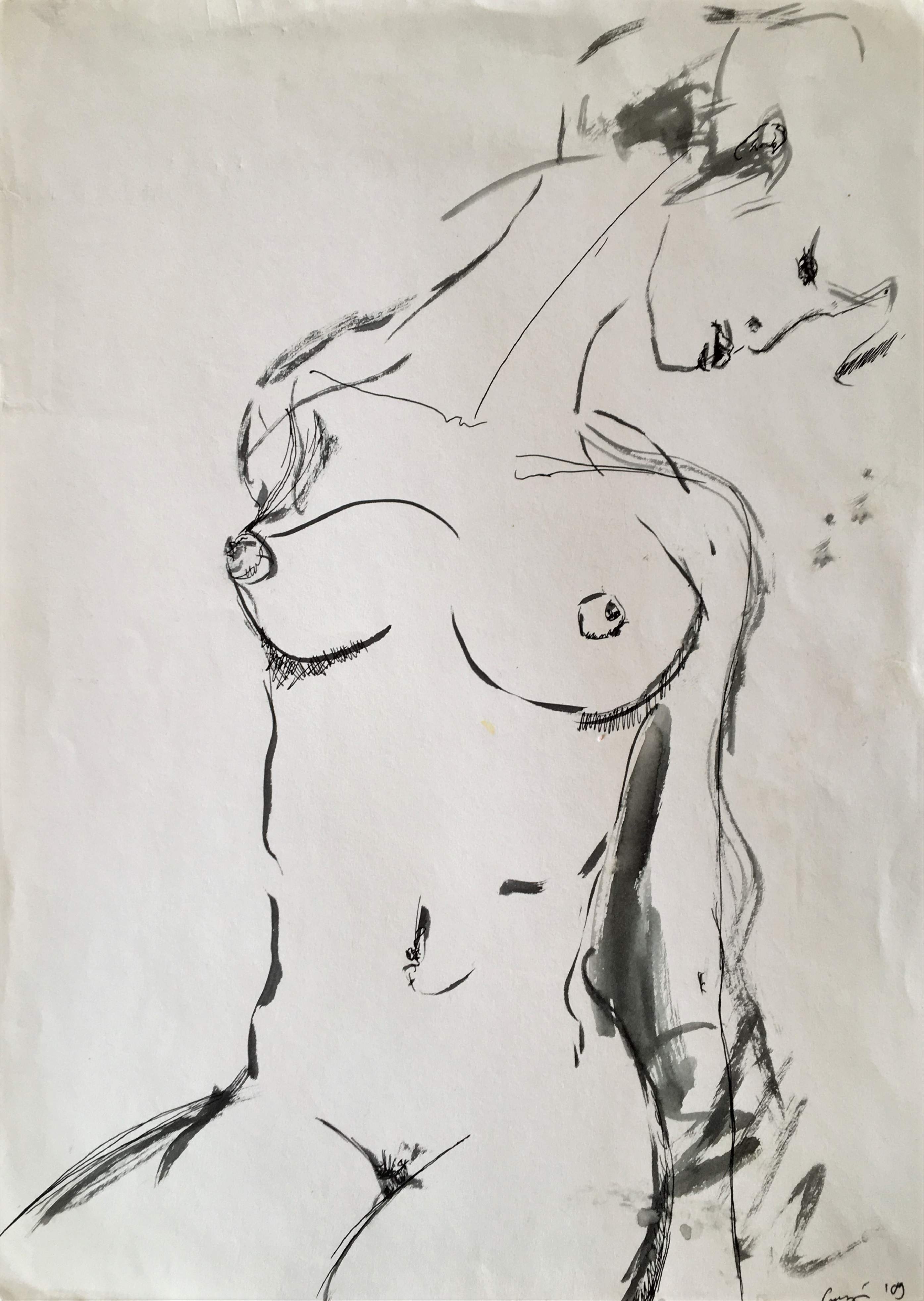 cassysulpture, Csasznyi Dénes, painting, nude, woman,