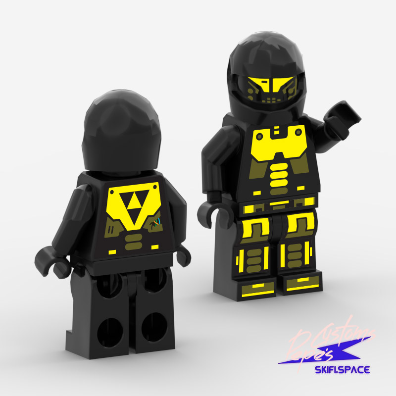 CUSTOM MINIFIGURE 10 - Blacktron Droid