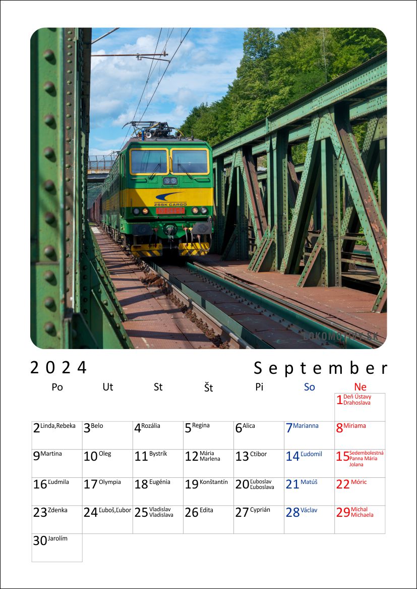 Železničný kalendár 2024 - súčasná železnica