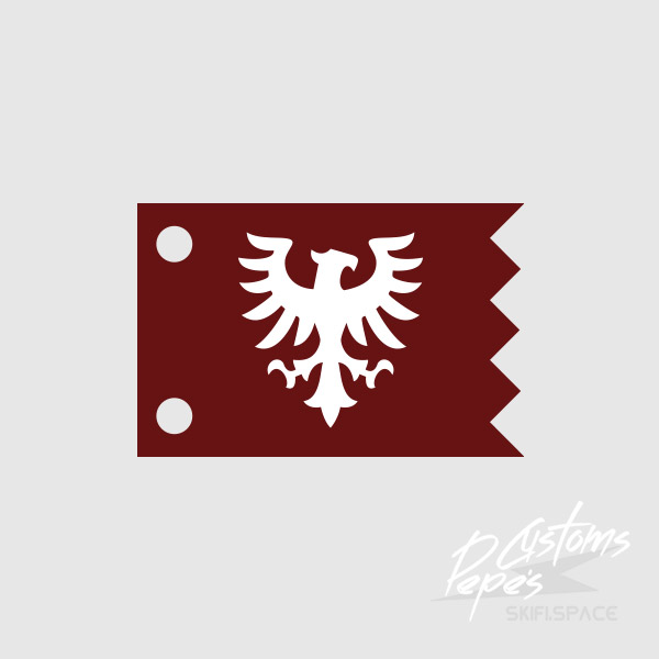 FLAG doublesided 13 (falcon) DARK RED