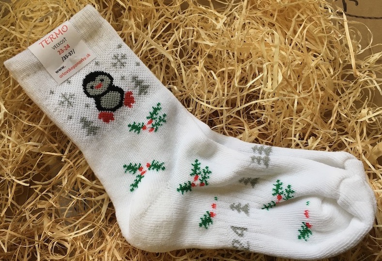 Termo ponožky vianočné