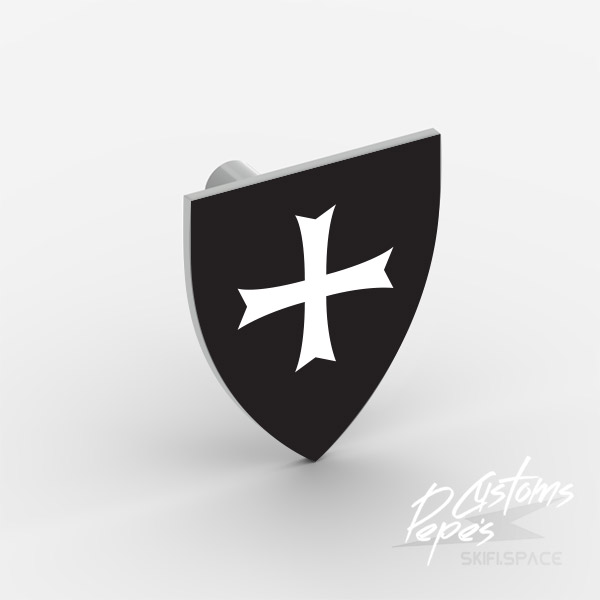 Shield triangular 25 - Crusader black