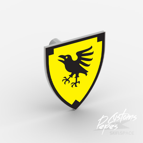 Shield triangular 7 - Crow yellow