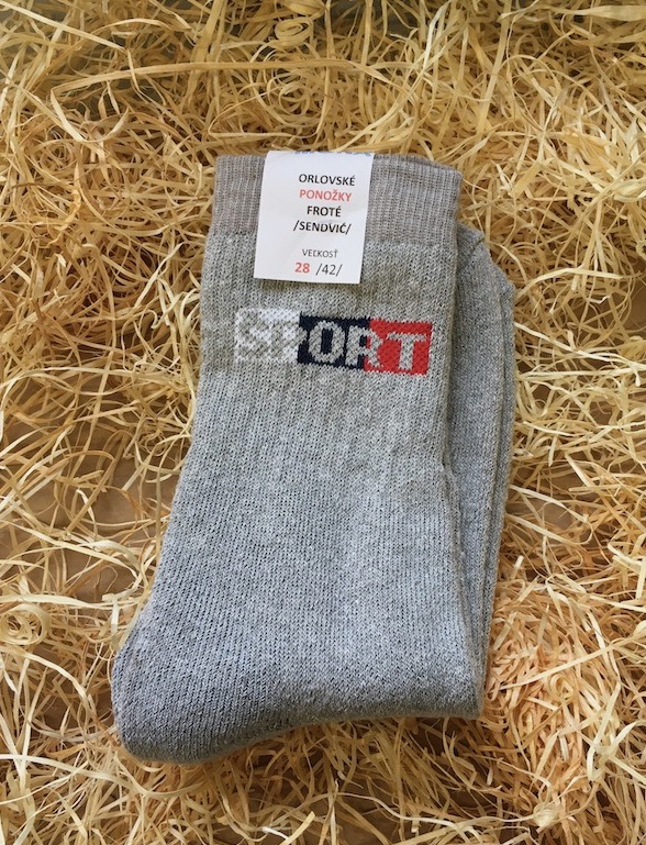 Froté ponožky - svetlošedé Šport