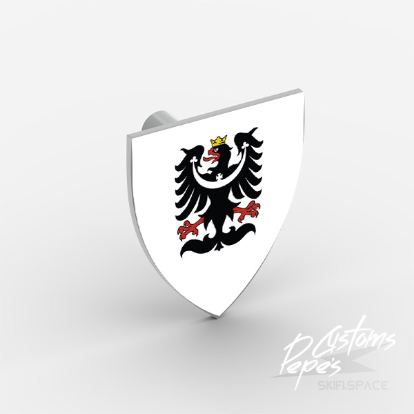 Shield triangular 13 - Silesia white