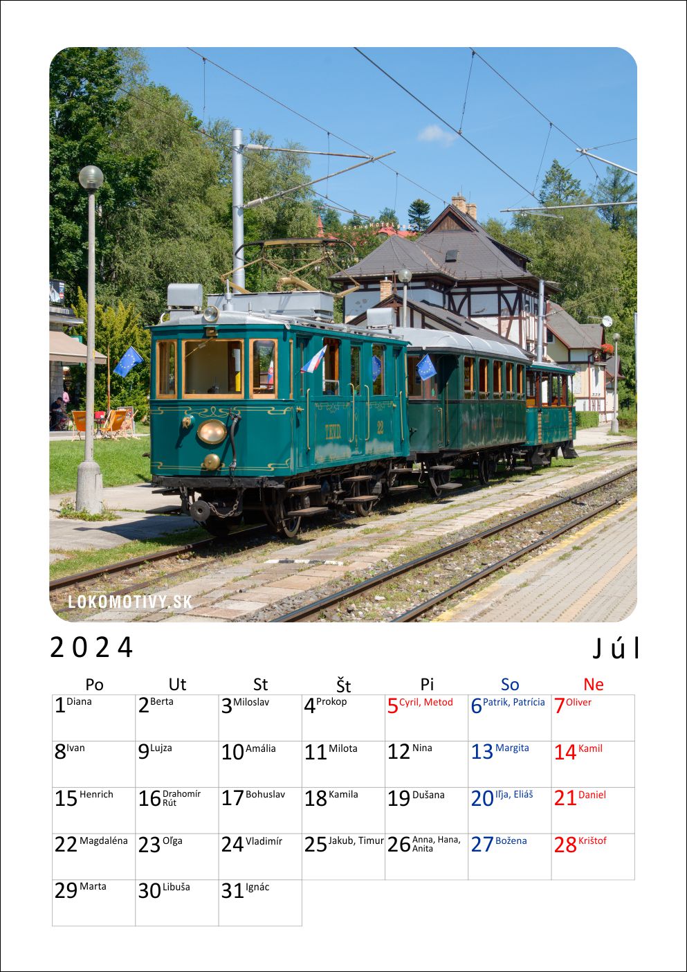 Železničný kalendár 2024 -Muzeálna prevádzka historických vozidiel