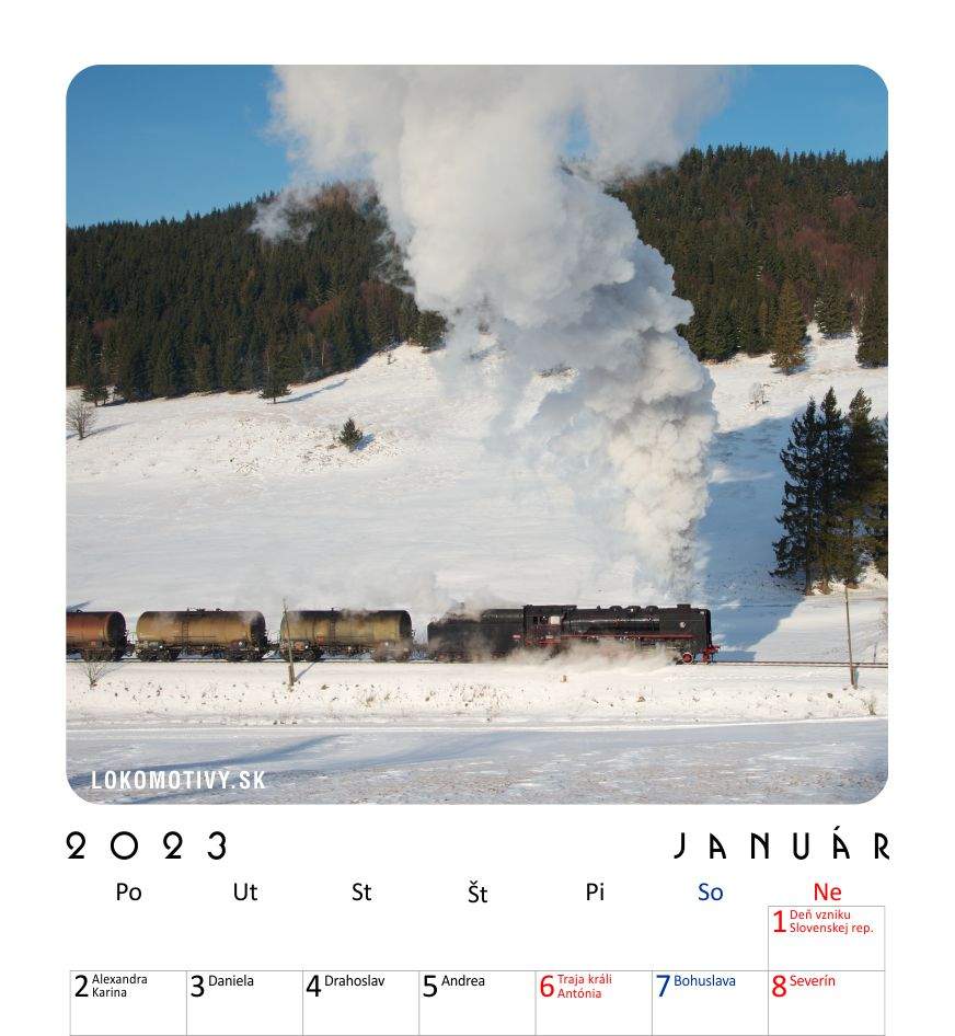 Totálny výpredaj !!! Železničný kalendár 2023 muzeálna prevádzka