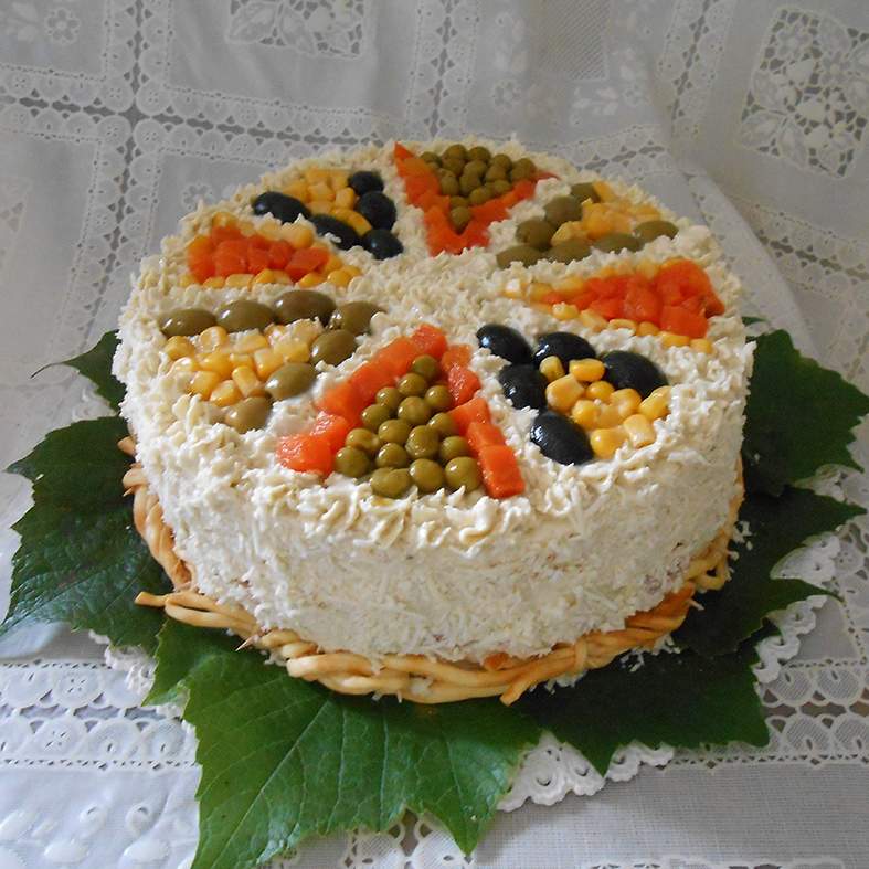 Syrová torta  kruh (vypletaná, parenicová, plnená)