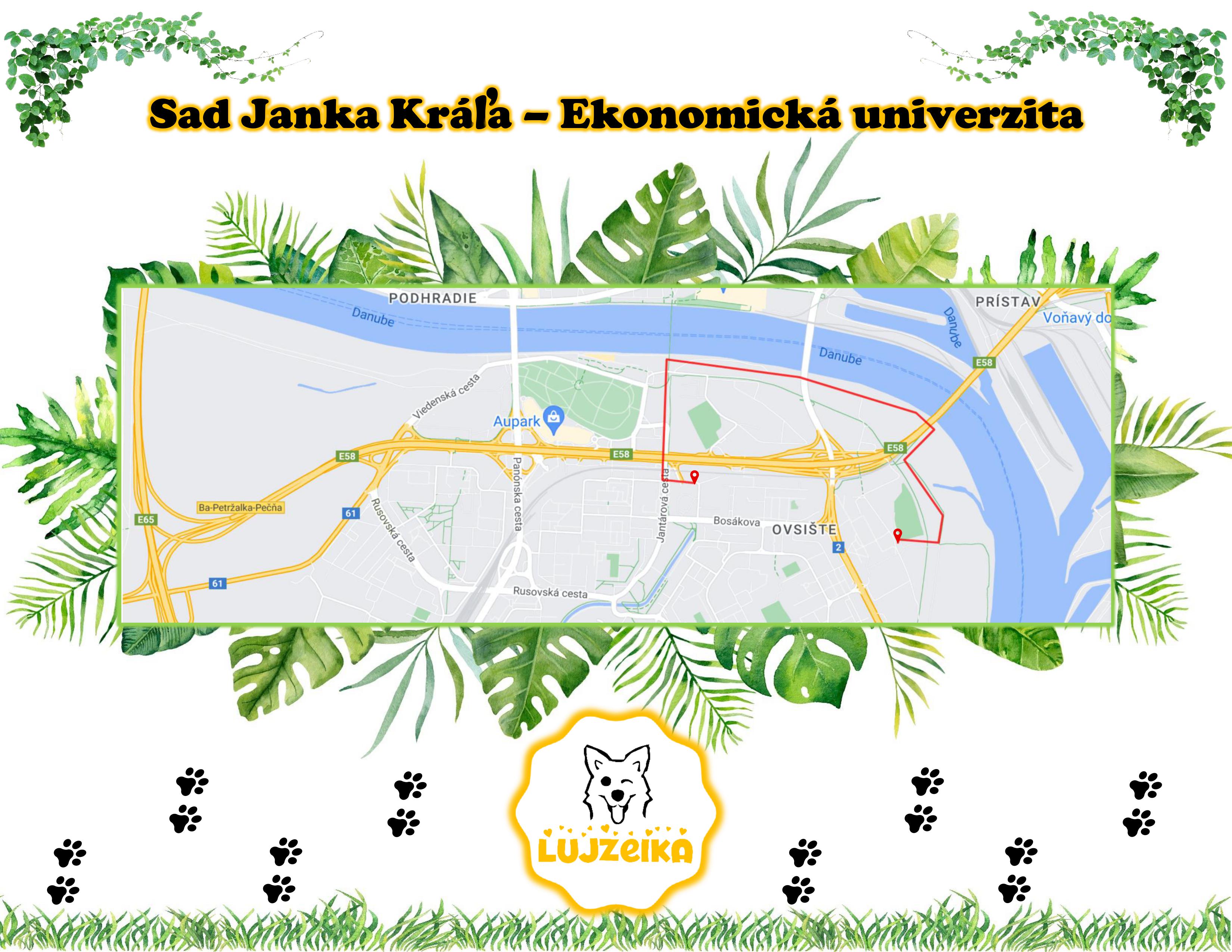Lujzeika - Mapa Sad Janka Kra - Ekonomick univerzitajpg