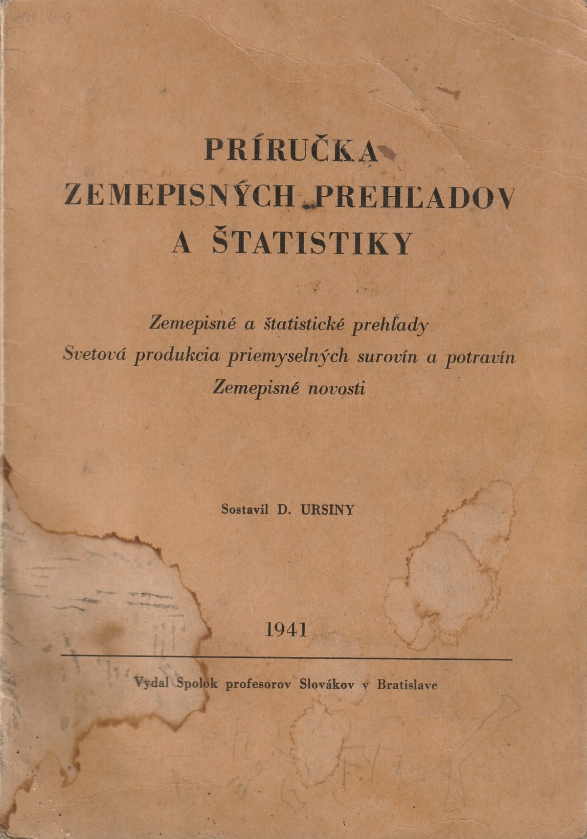 Ursiny D. - Príručka zemepisných prehľadov a štatistiky