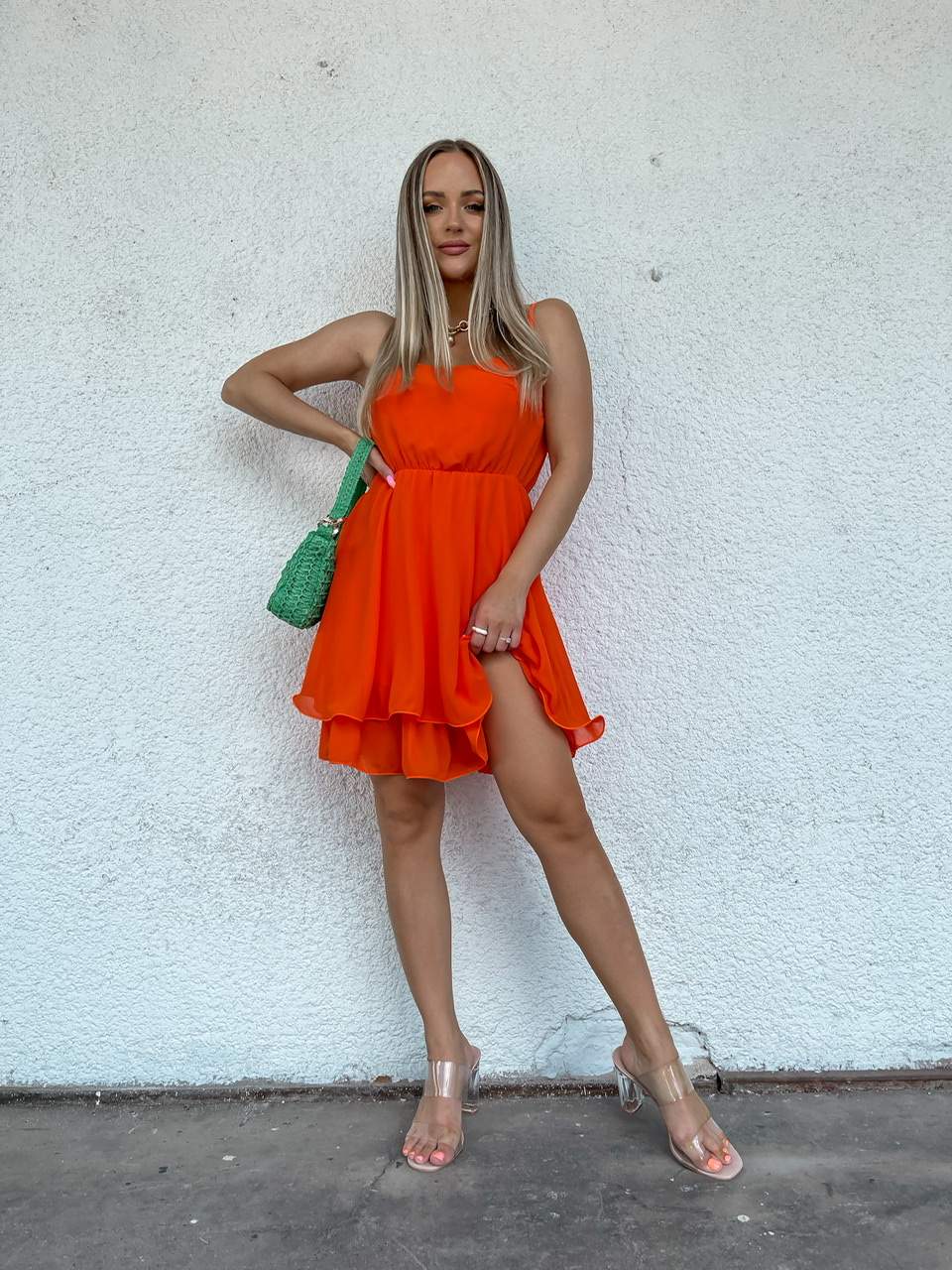Oranžové šaty TELLES