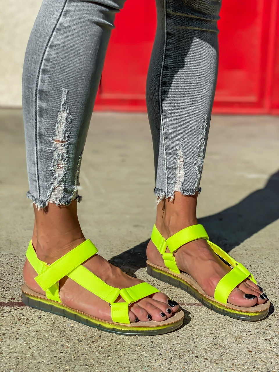 Sandálky Kelly neon