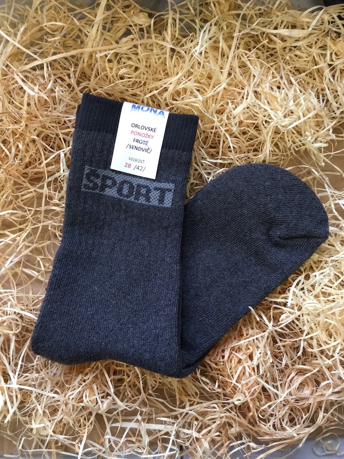 Froté ponožky Šport - tmavošedé