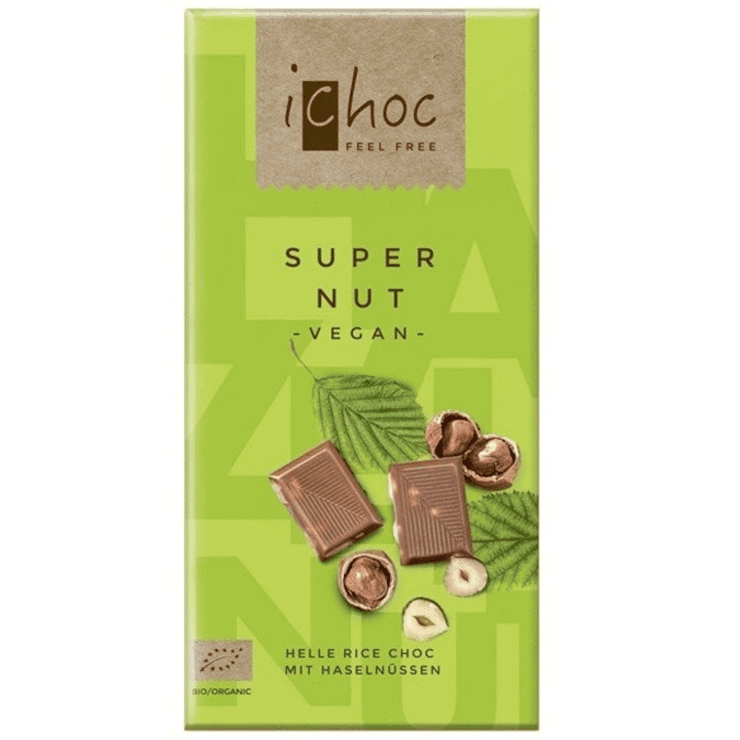ICHOC - čokoláda ryžová s orieškami VEGAN (80g)
