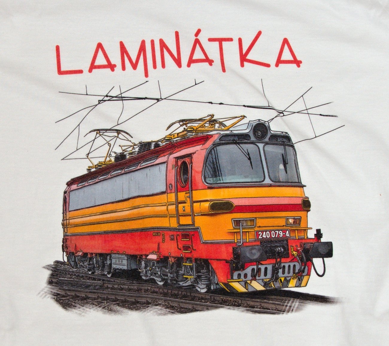 Tričko s lokomotívou Laminátka