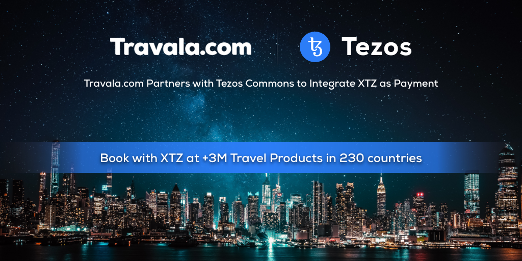 Travala.com uzavrela partnerstvo so spoločnosťou Tezos (XTZ).