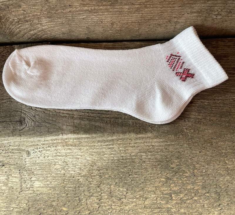 Športové ponožky stredne vysoké VZOR - biele
