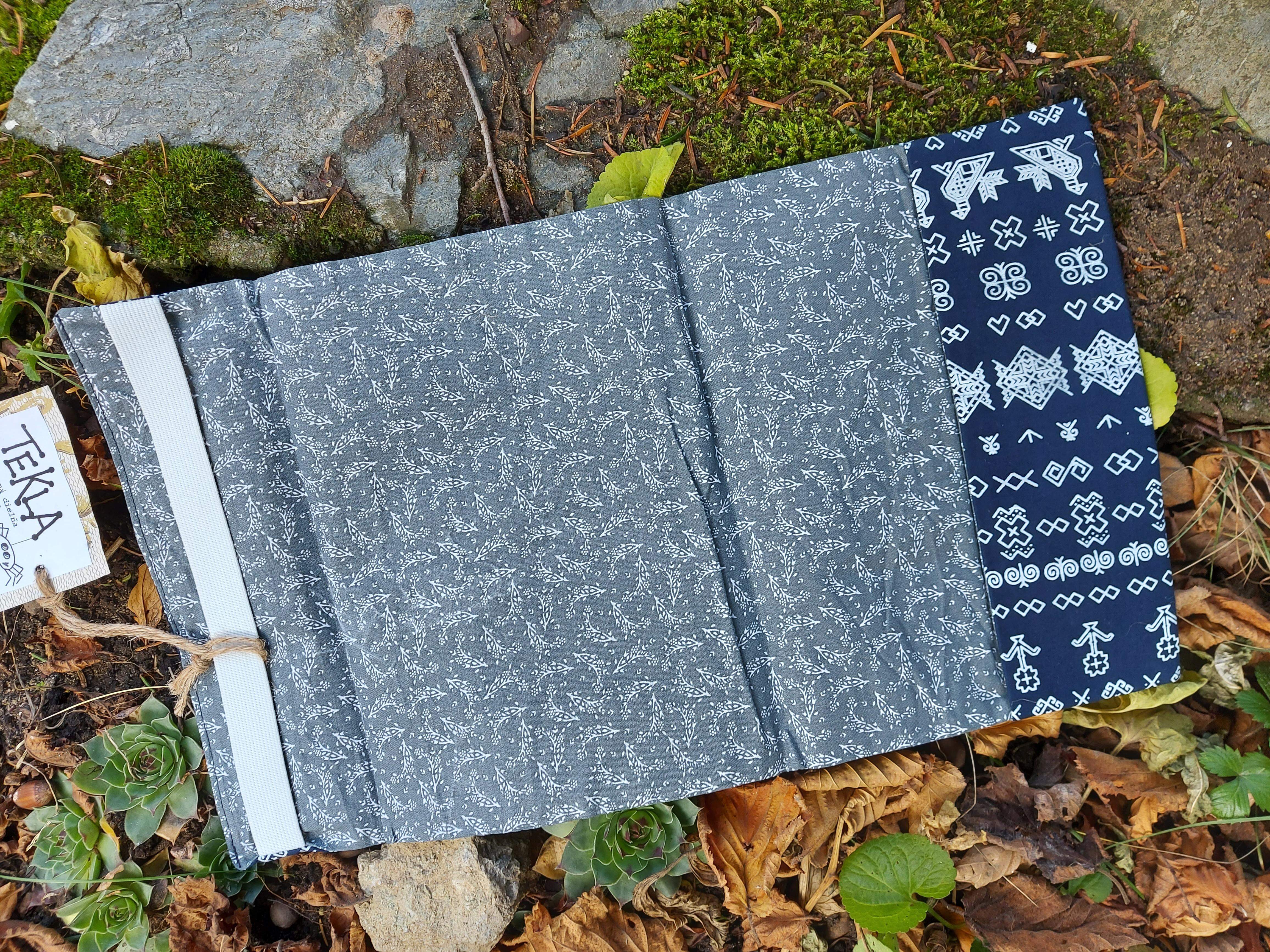 Látkový obal na knihu - modrotlač