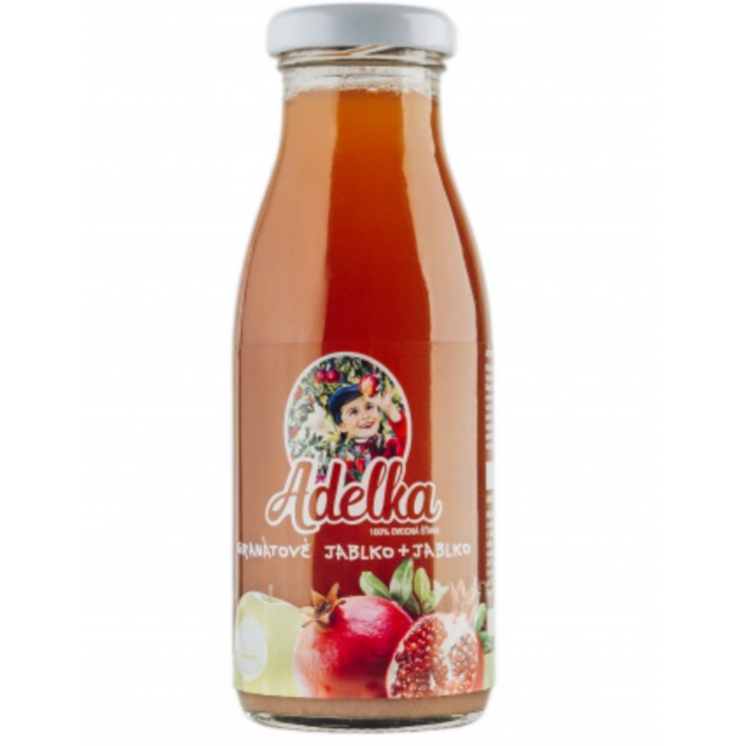 Adelka - jablčná šťava s granátovým jablkom BIO (250ml)