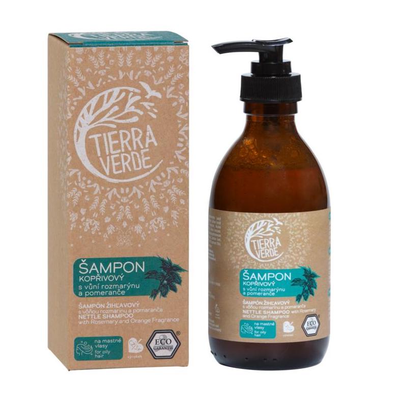 Čapovaný šampón - Tierra Verde - žihľavový na mastné vlasy