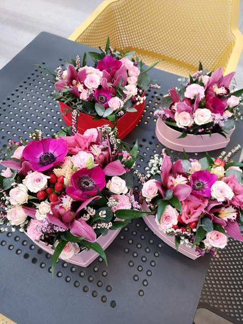 Kurz floristiky - Kvetinový box v tvare srdca