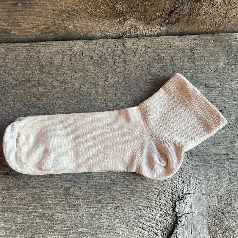 Športové elastické ponožky stredne vysoké - BEZ VZORU béžové