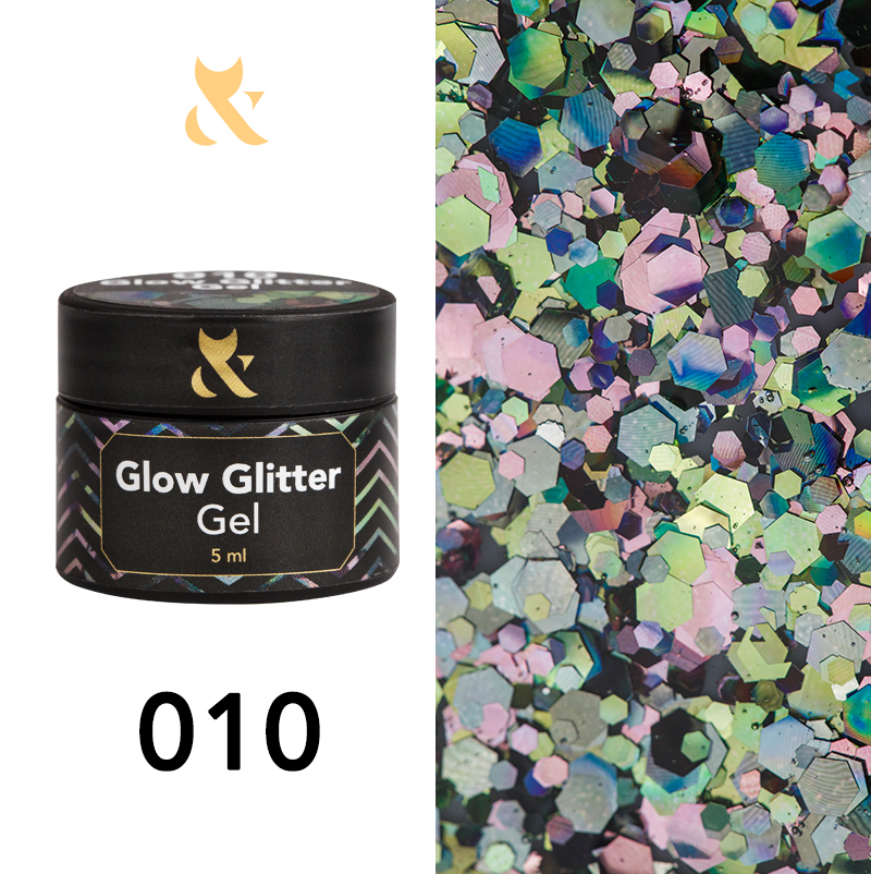 F.O.X Glow Glitter Gel 010, 5 g