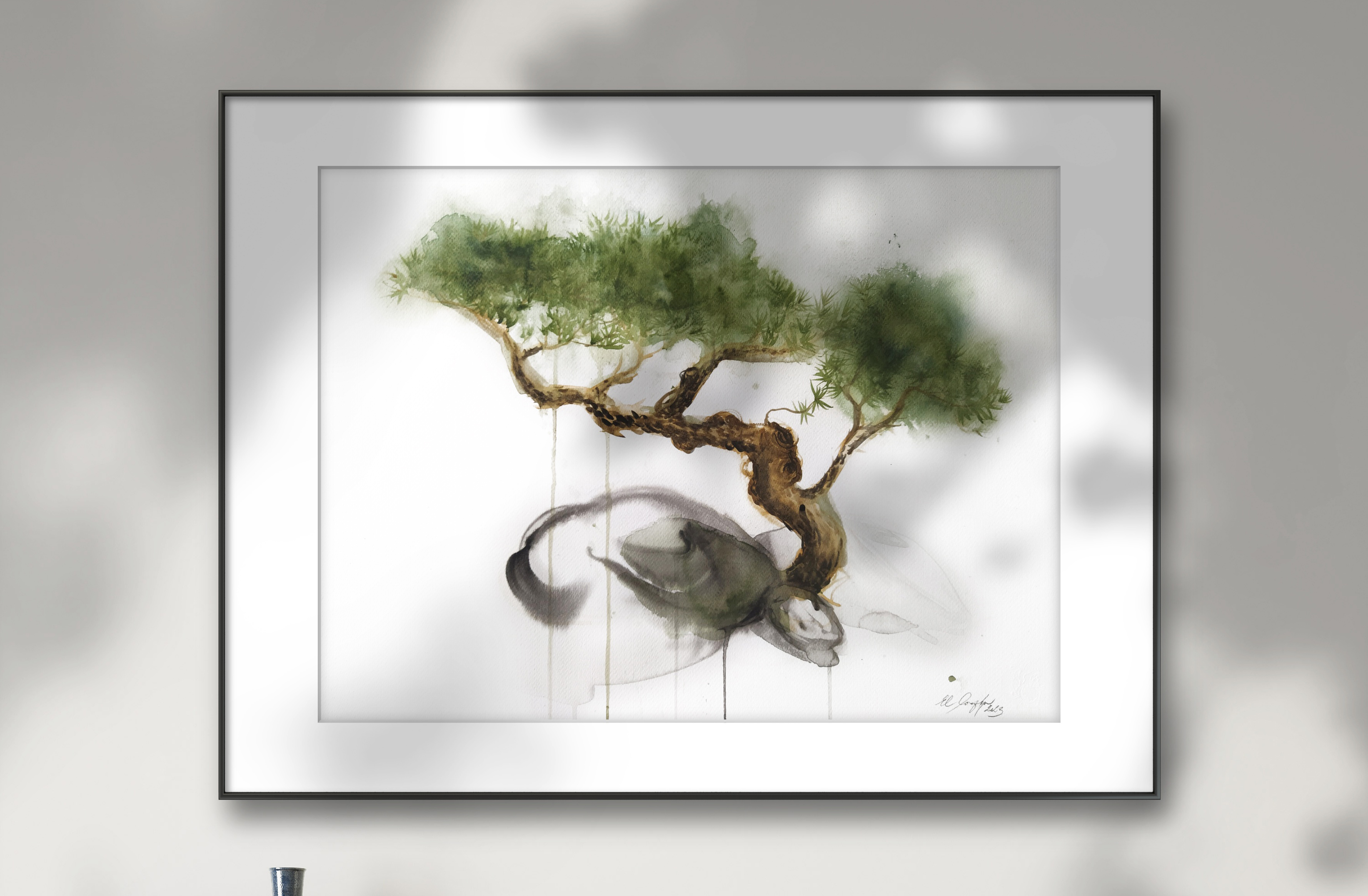 Maľba "Zen pine"