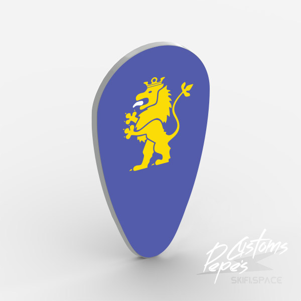 Shield oval 5 - Lion Knights blue