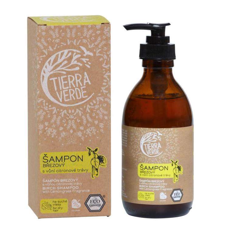 Čapovaný šampón - Tierra Verde - brezový na suché vlasy