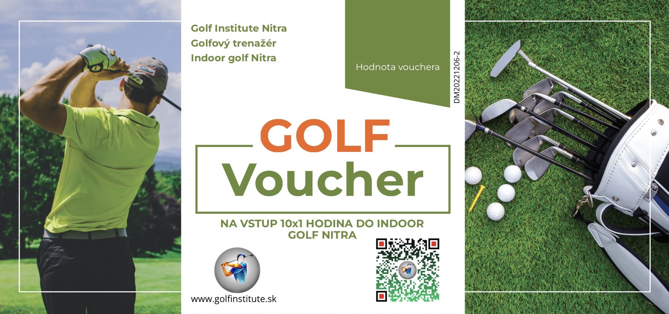 Golfový voucher na 10 vstupov na golfový trenažér