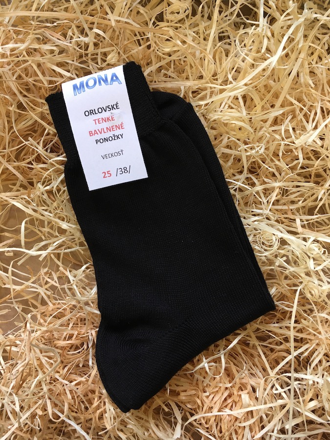 Oblekové ponožky hladké  - čierne