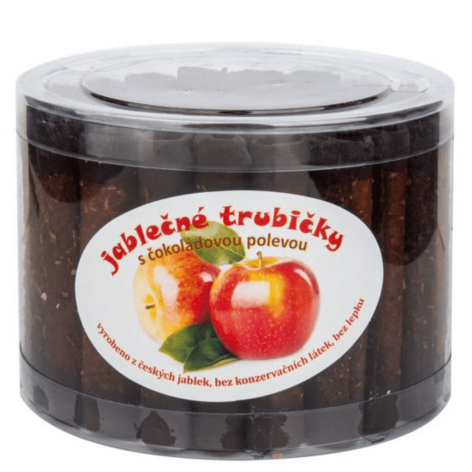 Trubičky jablkové s čokoládou BIO - dóza (540g)