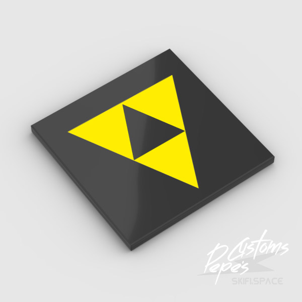 6x6 TILE - Blacktron logo - black  (print on demand)