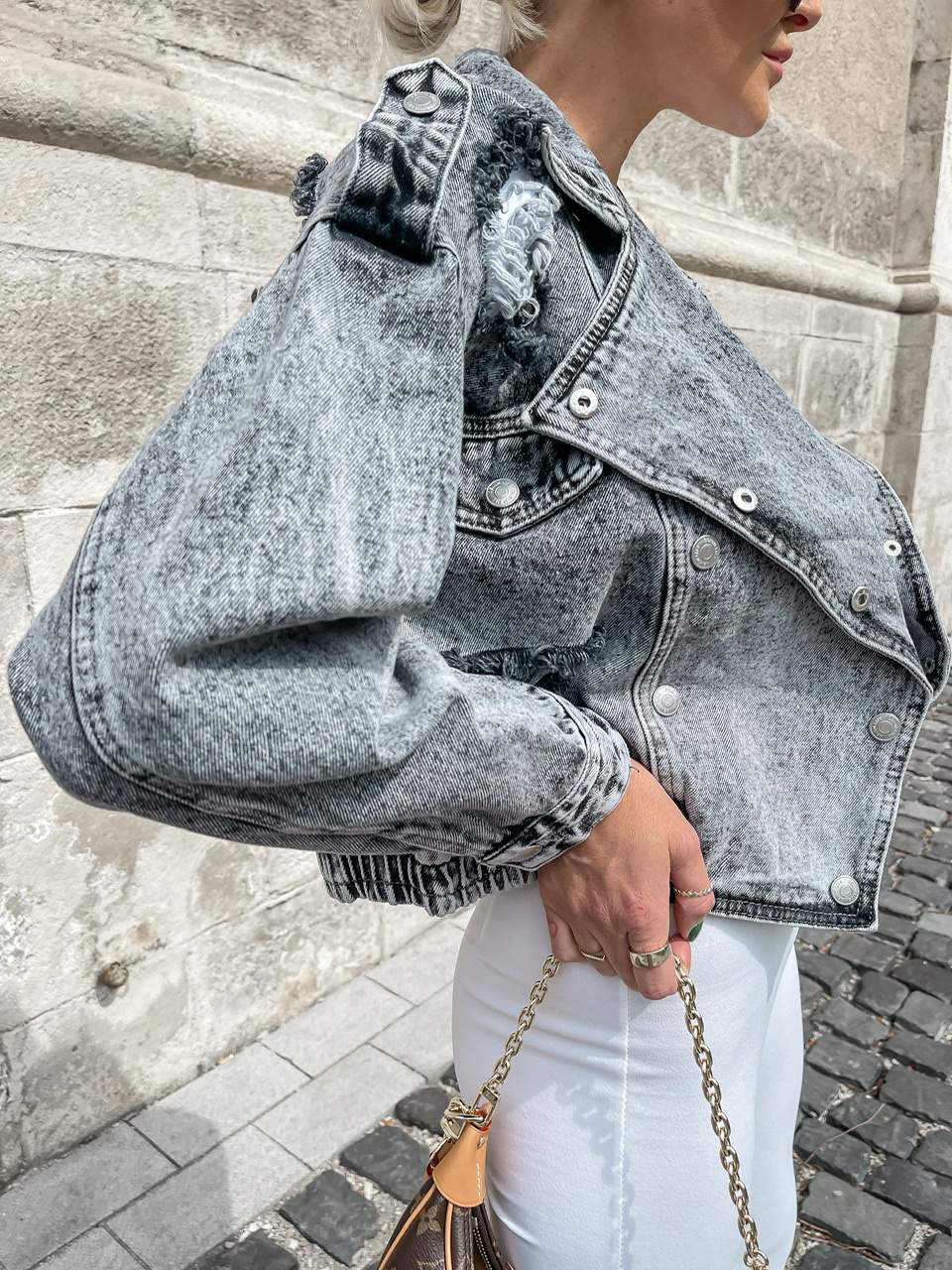 Sivá džínsová bunda DALIN