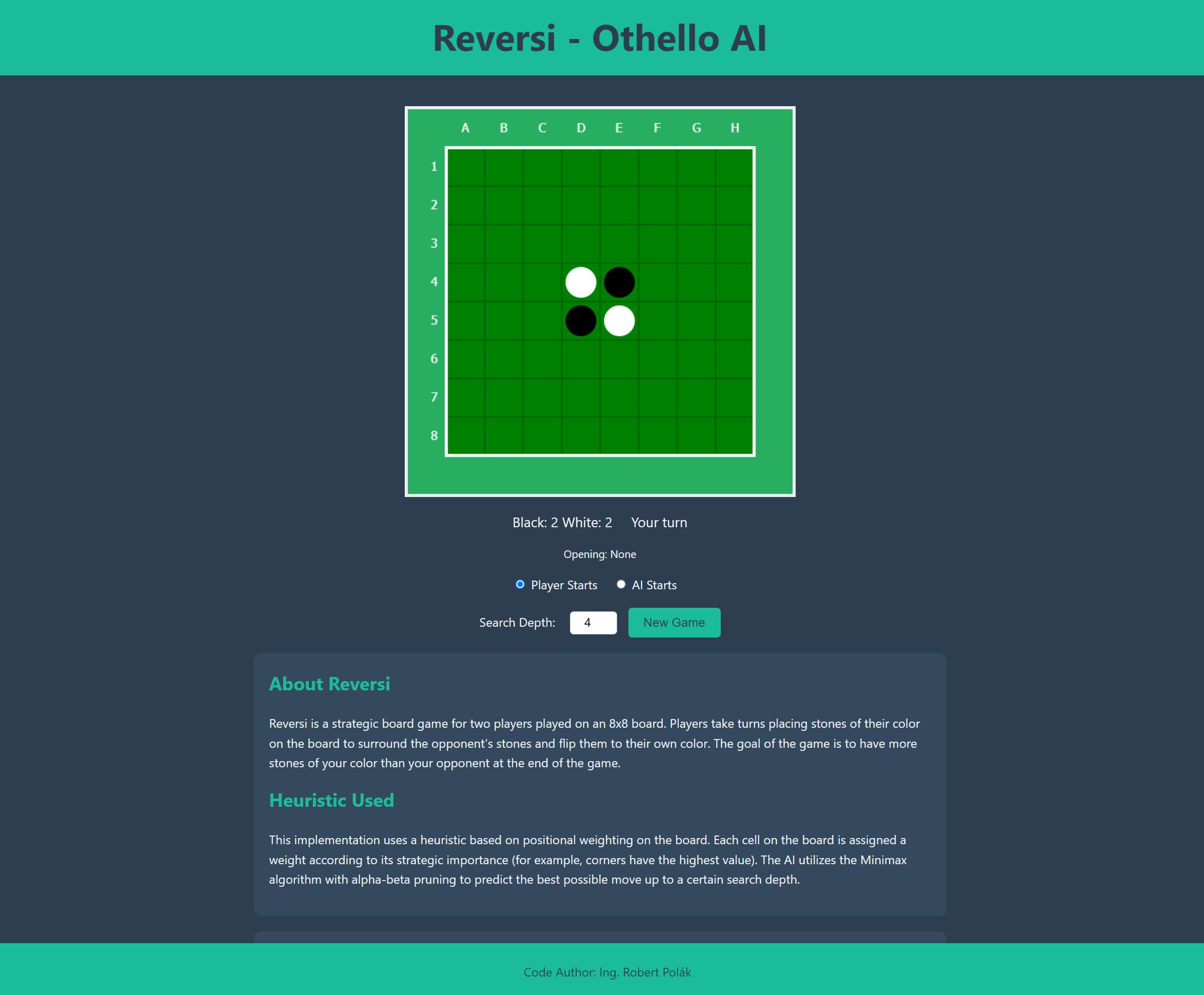 Reversi - Othello AI