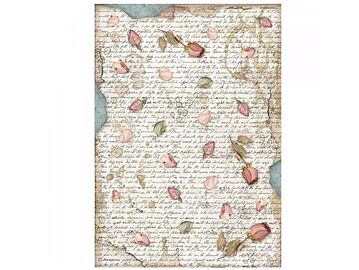 Ryžový papier - Písmo a lupene ruží