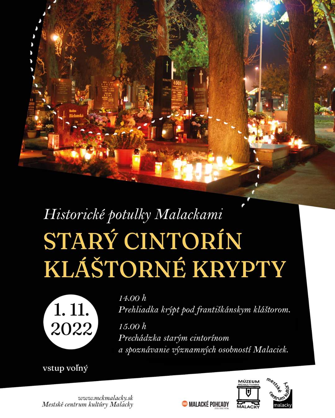 1. 11. 2022 Historické potulky Malackami (starý cintorín, krypty)