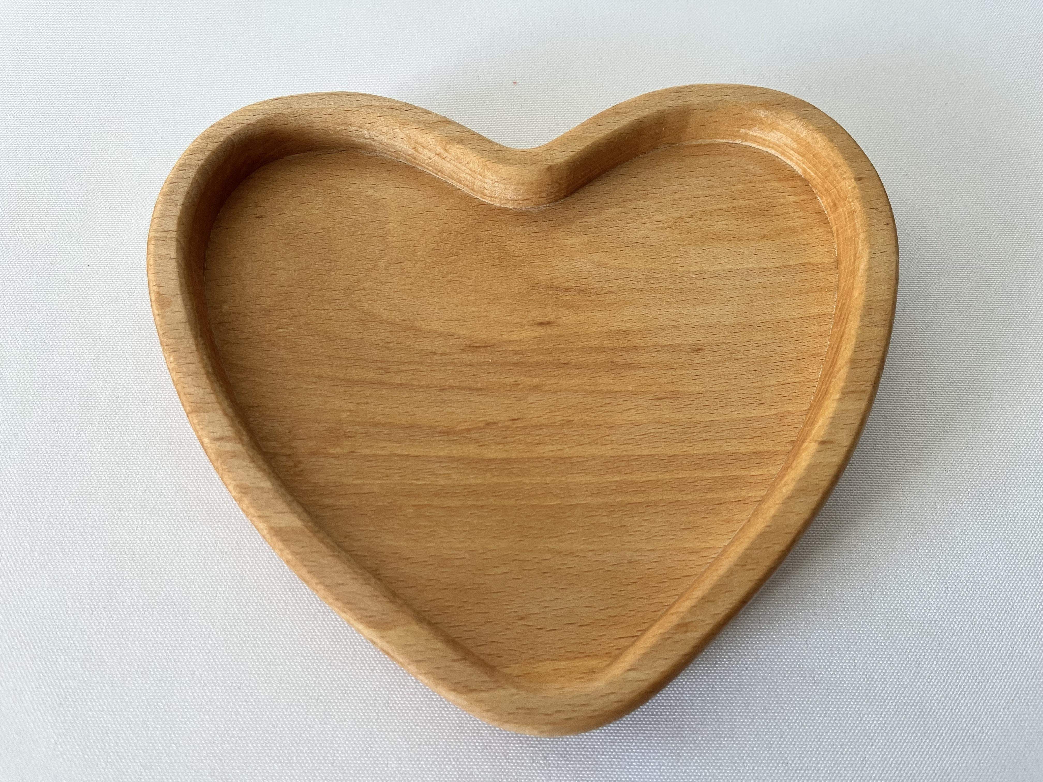 Drevená miska - Srdce 17,5 cm