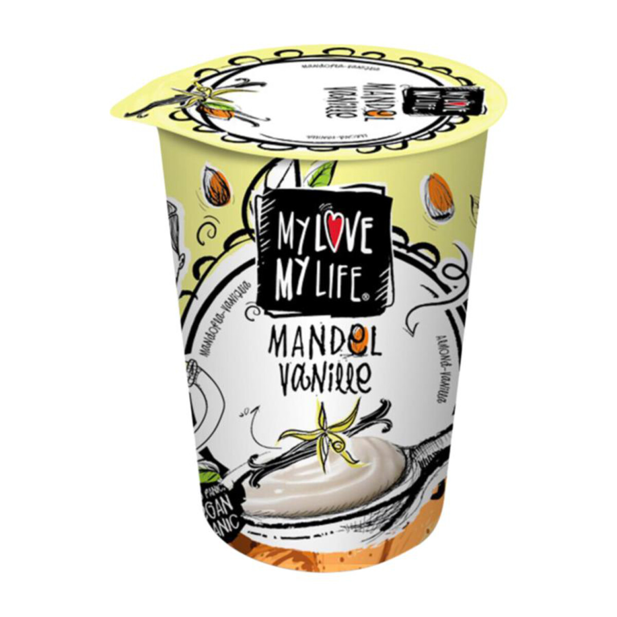 BIO Mandľový jogurt vanilkový, 180g, VEGAN
