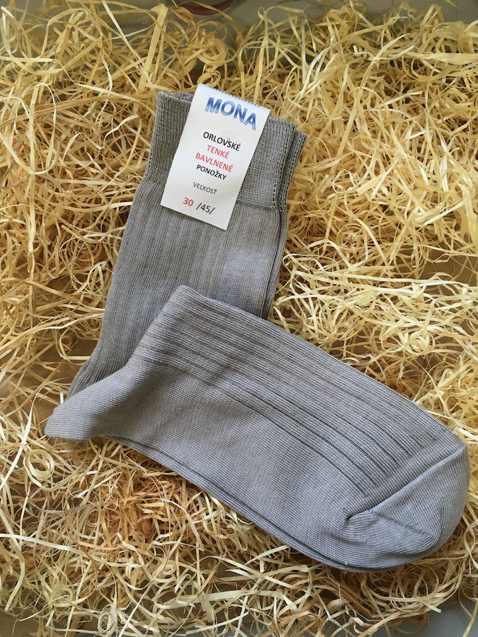 Oblekové ponožky rebrované - bledošedé